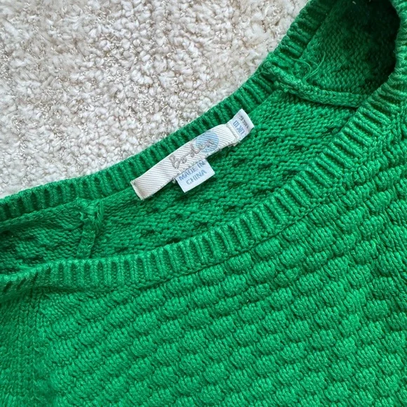Boden Green Crew Neck Sweater with Textured Knit - Picture 2 of 4